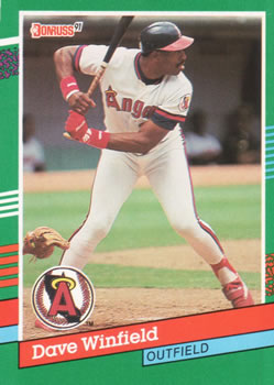 #468 Dave Winfield - California Angels - 1991 Donruss Baseball