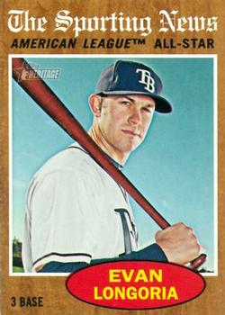 #468 Evan Longoria - Tampa Bay Rays - 2011 Topps Heritage Baseball