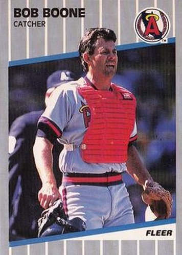 #469 Bob Boone - California Angels - 1989 Fleer Baseball