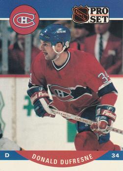 #469 Donald Dufresne - Montreal Canadiens - 1990-91 Pro Set Hockey
