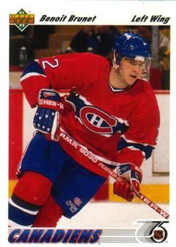 #469 Benoit Brunet - Montreal Canadiens - 1991-92 Upper Deck Hockey