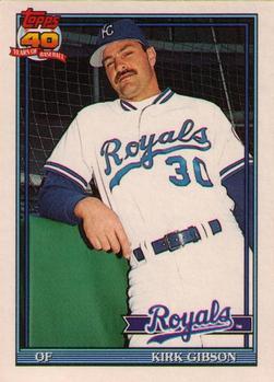 #46T Kirk Gibson - Kansas City Royals - 1991 Topps Traded Baseball