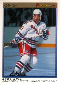 #46 Jody Hull - New York Rangers - 1990-91 O-Pee-Chee Premier Hockey