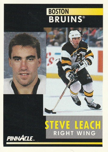#46 Steve Leach - Boston Bruins - 1991-92 Pinnacle Hockey