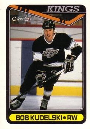 #46 Bob Kudelski - Los Angeles Kings - 1990-91 O-Pee-Chee Hockey