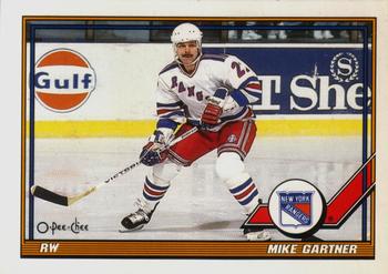 #46 Mike Gartner - New York Rangers - 1991-92 O-Pee-Chee Hockey