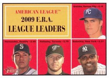 #46 Zack Greinke / Felix Hernandez / Roy Halladay / CC Sabathia - Kansas City Royals / Seattle Mariners / Toronto Blue Jays / New York Yankees - 2010 Topps Heritage Baseball