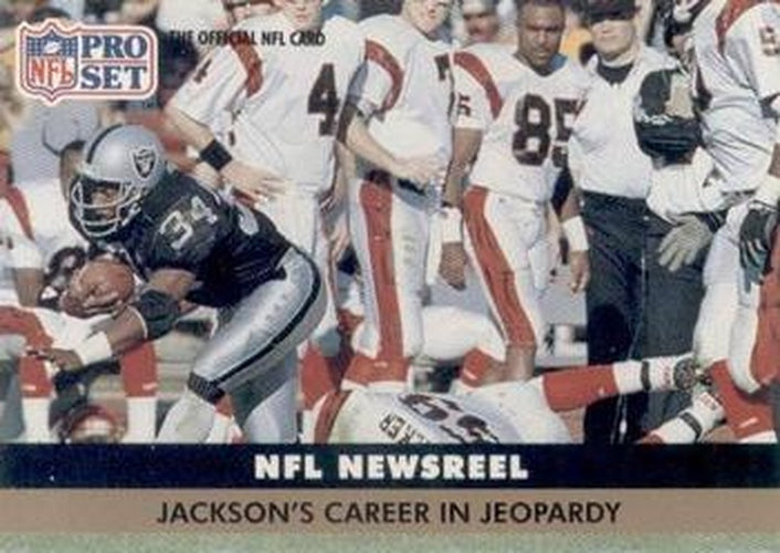 #346 Bo Jackson - Los Angeles Raiders - 1991 Pro Set Football