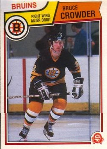 #46 Bruce Crowder - Boston Bruins - 1983-84 O-Pee-Chee Hockey