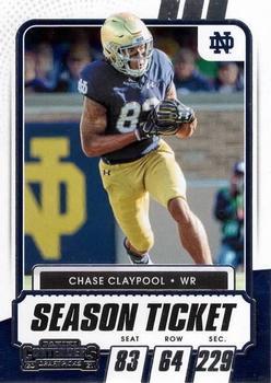 #46 Chase Claypool - Notre Dame Fighting Irish - 2021 Panini Contenders Draft Picks Football
