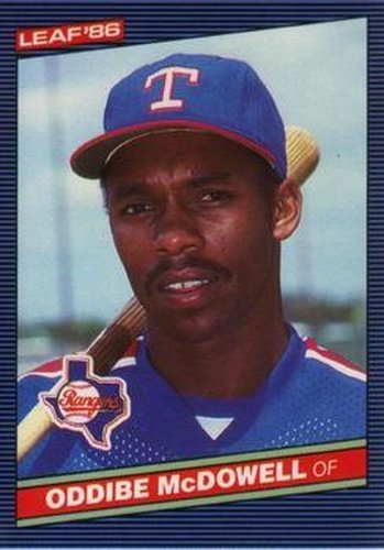 #46 Oddibe McDowell - Texas Rangers - 1986 Leaf Baseball