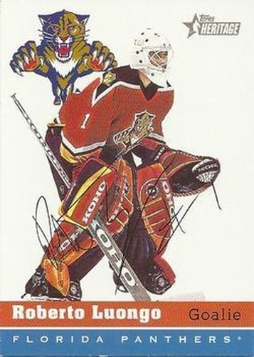 #46 Roberto Luongo - Florida Panthers - 2000-01 Topps Heritage Hockey