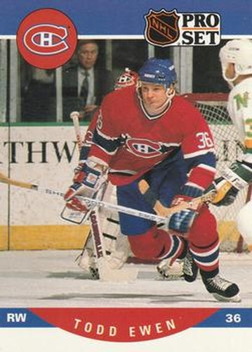 #470 Todd Ewen - Montreal Canadiens - 1990-91 Pro Set Hockey