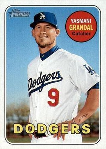 #470 Yasmani Grandal - Los Angeles Dodgers - 2018 Topps Heritage Baseball