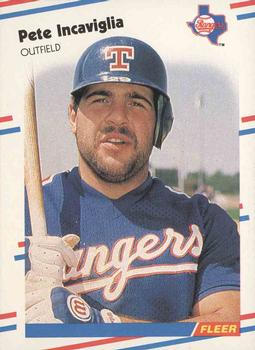 #470 Pete Incaviglia - Texas Rangers - 1988 Fleer Baseball