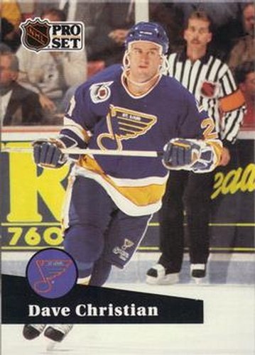 #471 Dave Christian - 1991-92 Pro Set Hockey