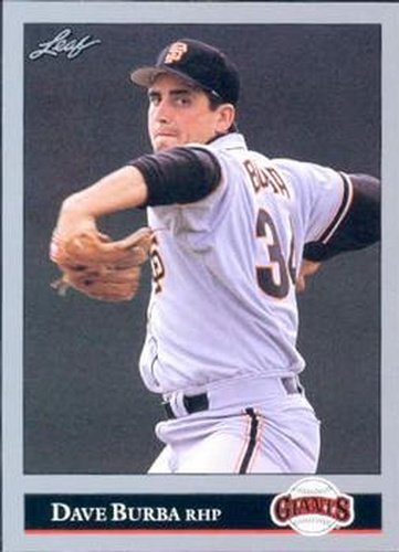 #471 Dave Burba - San Francisco Giants - 1992 Leaf Baseball