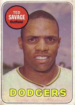 #471b Ted Savage - Los Angeles Dodgers - 1969 Topps Baseball