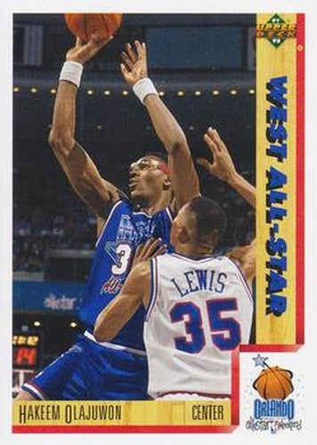 #472 Hakeem Olajuwon - Houston Rockets - 1991-92 Upper Deck Basketball