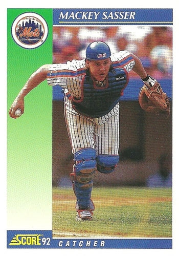 #472 Mackey Sasser - New York Mets - 1992 Score Baseball