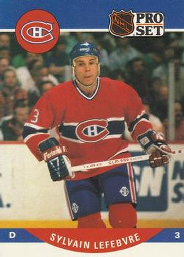 #472 Sylvain Lefebvre - Montreal Canadiens - 1990-91 Pro Set Hockey