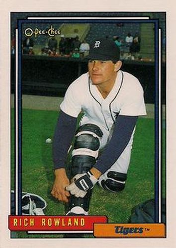#472 Rich Rowland - Detroit Tigers - 1992 O-Pee-Chee Baseball