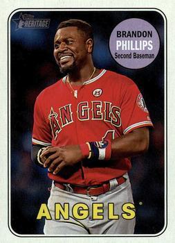 #472 Brandon Phillips - Los Angeles Angels - 2018 Topps Heritage Baseball