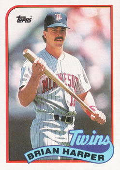 #472 Brian Harper - Minnesota Twins - 1989 Topps Baseball
