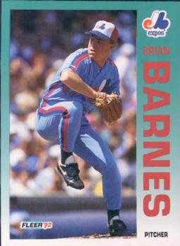 #473 Brian Barnes - Montreal Expos - 1992 Fleer Baseball
