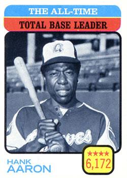 #473 The All-Time Total Base Leader - Hank Aaron - Atlanta Braves - 1973 Topps Baseball