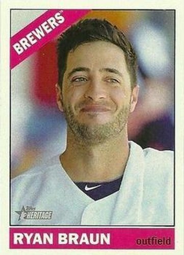 #474 Ryan Braun - Milwaukee Brewers - 2015 Topps Heritage Baseball
