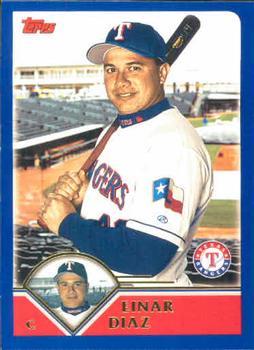 #475 Einar Diaz - Texas Rangers - 2003 Topps Baseball