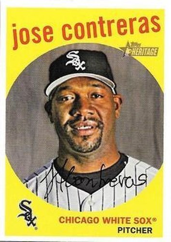 #475 Jose Contreras - Chicago White Sox - 2008 Topps Heritage Baseball