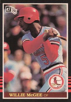 #475 Willie McGee - St. Louis Cardinals - 1985 Donruss Baseball