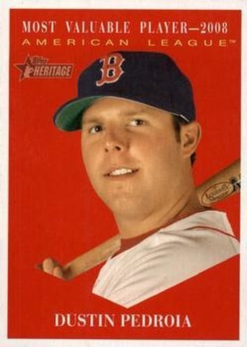 #476 Dustin Pedroia - Boston Red Sox - 2010 Topps Heritage Baseball