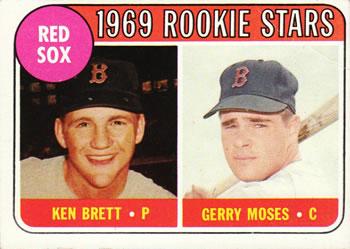 #476a Red Sox 1969 Rookie Stars Ken Brett / Gerry Moses - Boston Red Sox - 1969 Topps Baseball