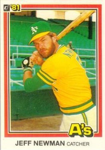 #477 Jeff Newman - Oakland Athletics - 1981 Donruss Baseball