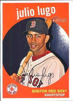#477 Julio Lugo - Boston Red Sox - 2008 Topps Heritage Baseball