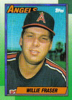 #477 Willie Fraser - California Angels - 1990 Topps Baseball