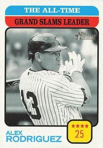 #478 Alex Rodriguez - New York Yankees - 2022 Topps Heritage Baseball