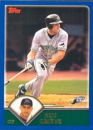 #478 Ben Grieve - Tampa Bay Devil Rays - 2003 Topps Baseball