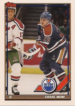 #479 Craig Muni - Edmonton Oilers - 1991-92 Topps Hockey