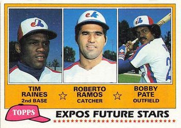 #479 Expos Future Stars Tim Raines / Roberto Ramos / Bobby Pate - Montreal Expos - 1981 Topps Baseball