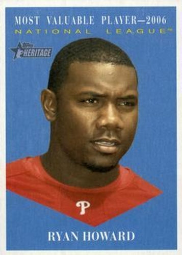 #479 Ryan Howard - Philadelphia Phillies - 2010 Topps Heritage Baseball
