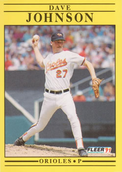#479 Dave Johnson - Baltimore Orioles - 1991 Fleer Baseball