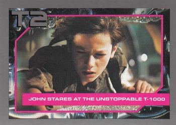 #47 John Stares at the Unstoppable T-1000 - 1991 Impel Terminator 2