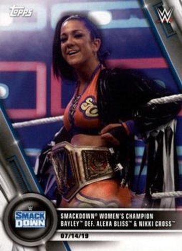 #47 SmackDown Women's Champion Bayley def. Alexa Bliss & Nikki Cross - 2020 Topps WWE Women's Division Wrestling