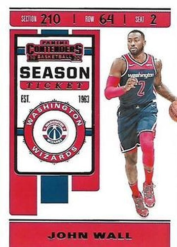 #47 John Wall - Washington Wizards - 2019-20 Panini Contenders Basketball