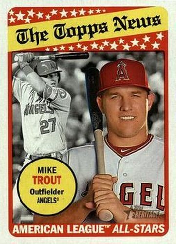 #47 Mike Trout - Los Angeles Angels - 2018 Topps Heritage Baseball