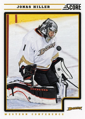 #47 Jonas Hiller - Anaheim Ducks - 2012-13 Score Hockey